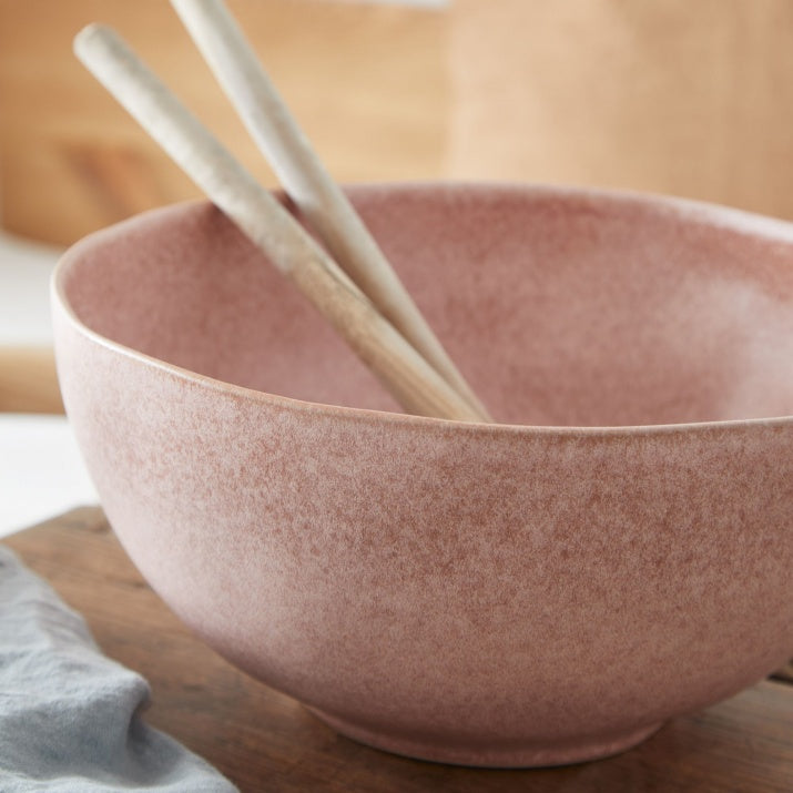 Pink Ceramic Serving Bowl