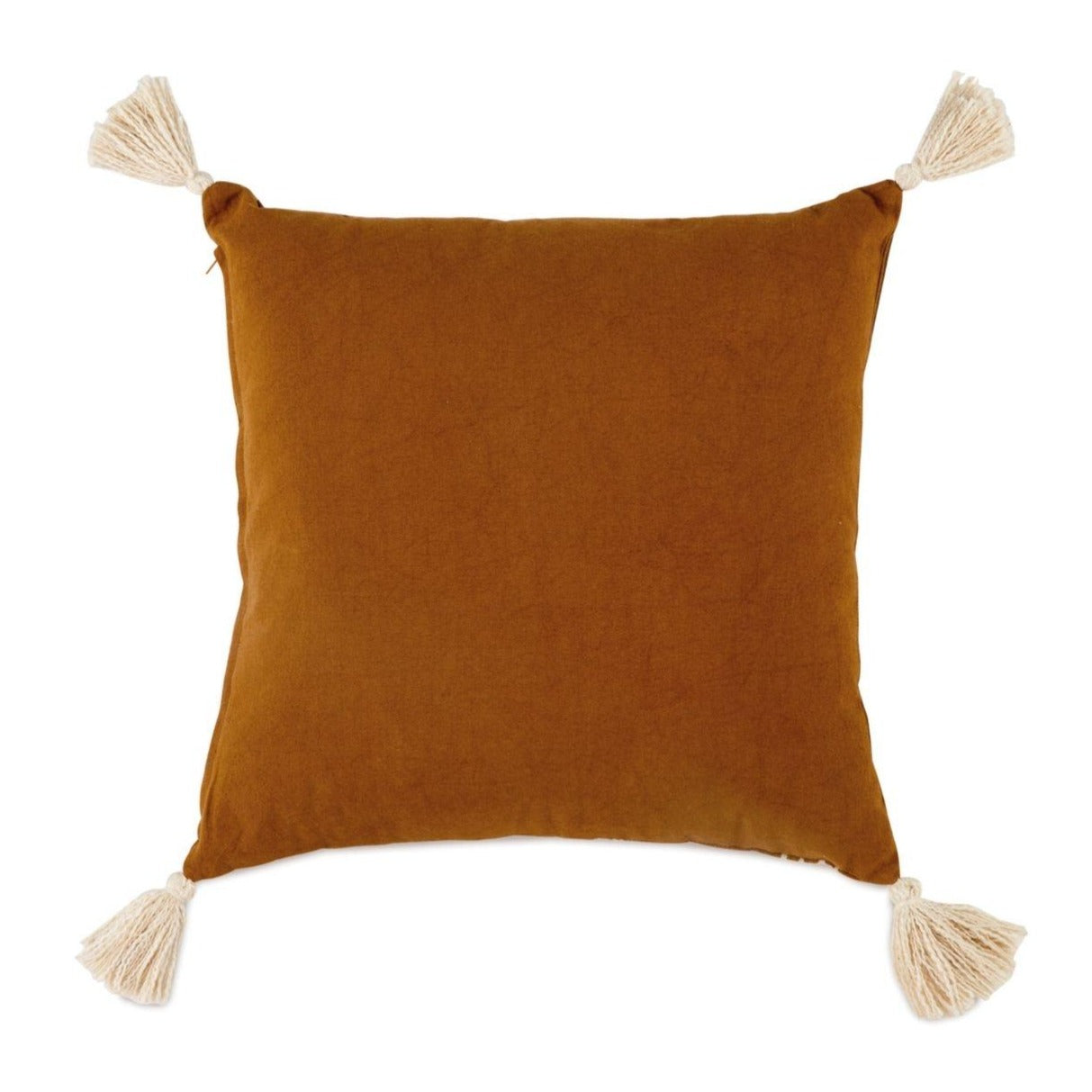Pompom Brown Cotton Pillow