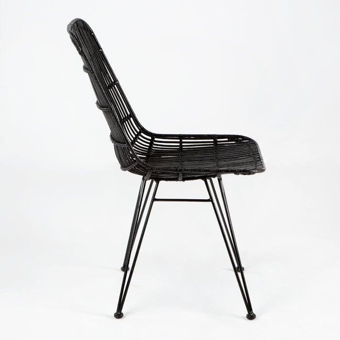 Rattan Chair W/Metal