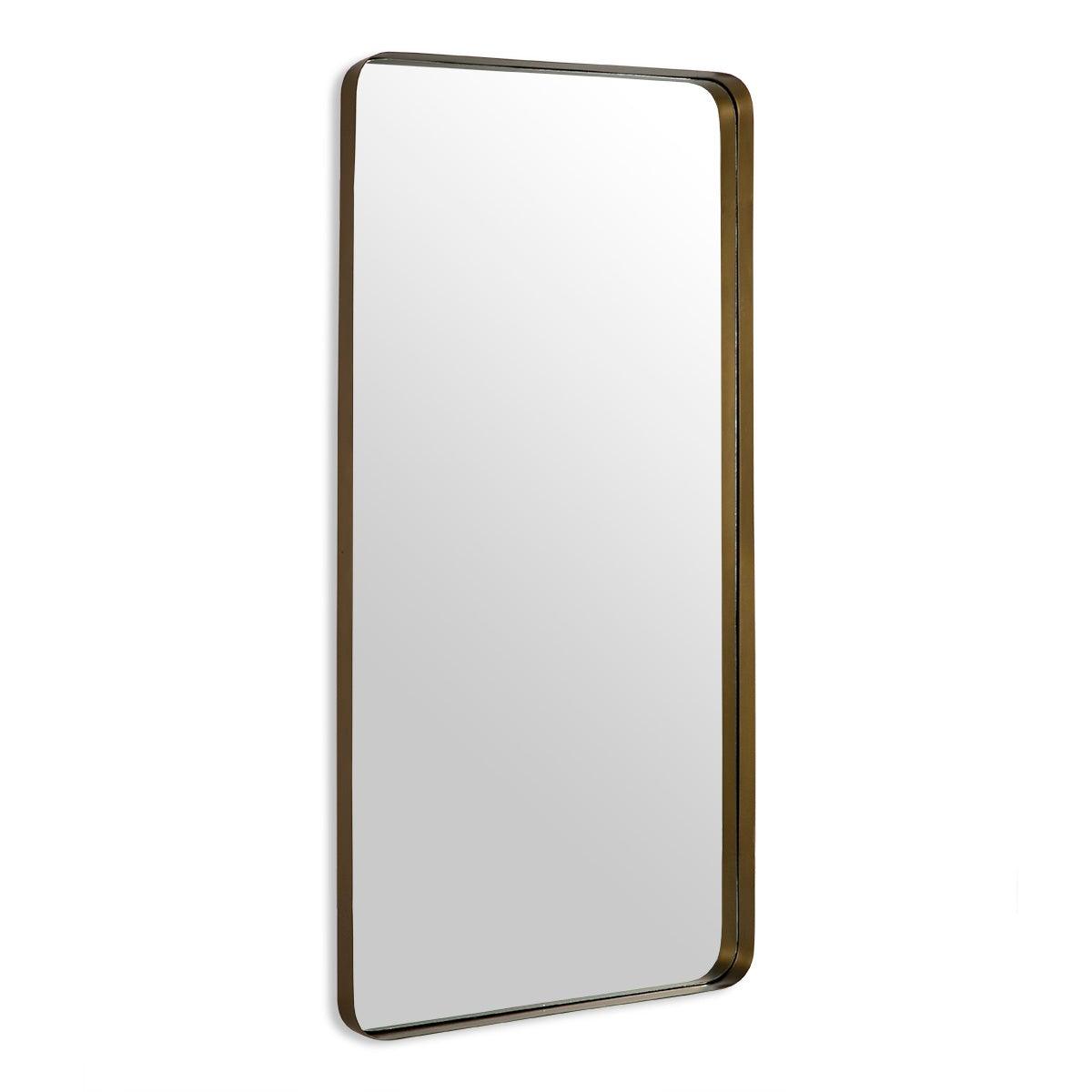 Rectangular Gold Metal Mirror