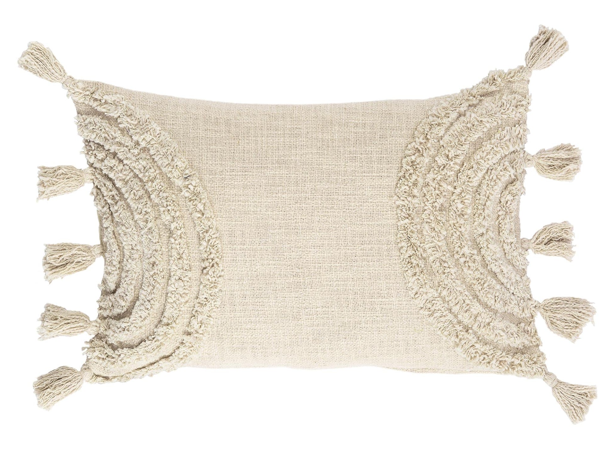 Rectangular Pompom Cotton Pillow