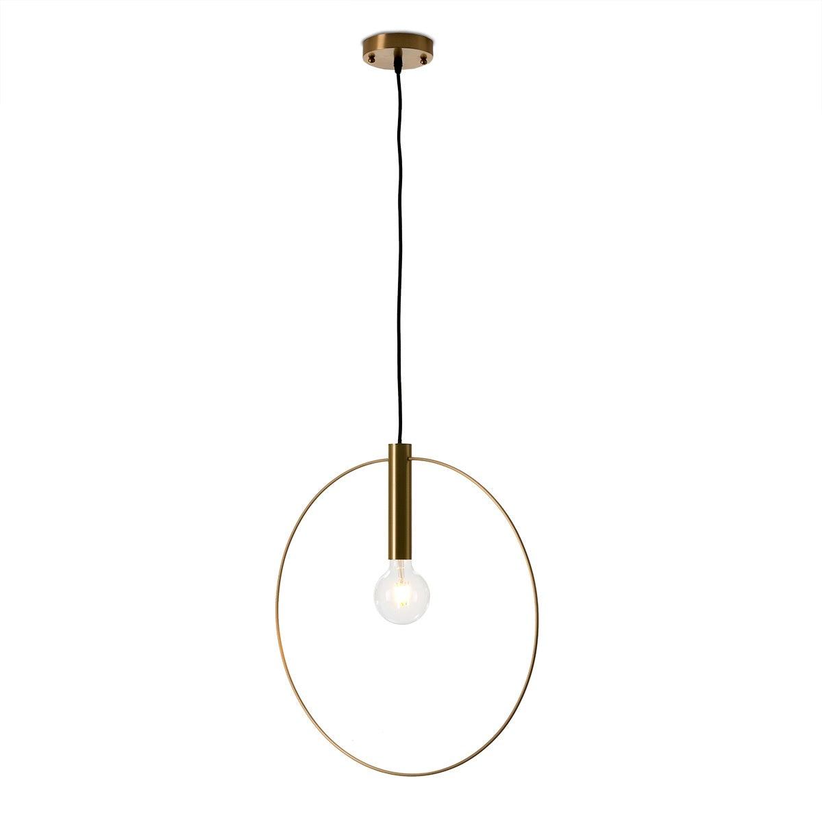 Round Gold Metal Ceiling Lamp