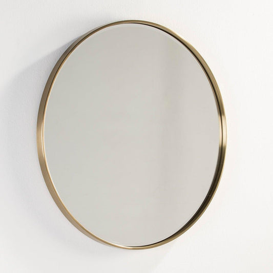 Round Gold Metal Mirror