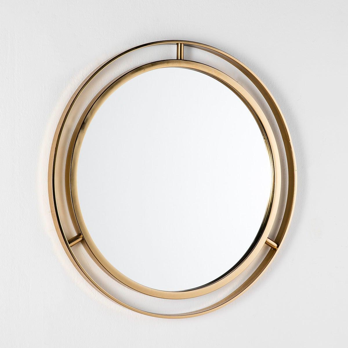 Round Gold Metal Mirror