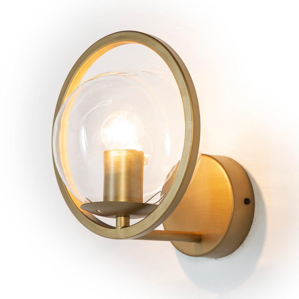 Round Gold Metal Wall Lamp