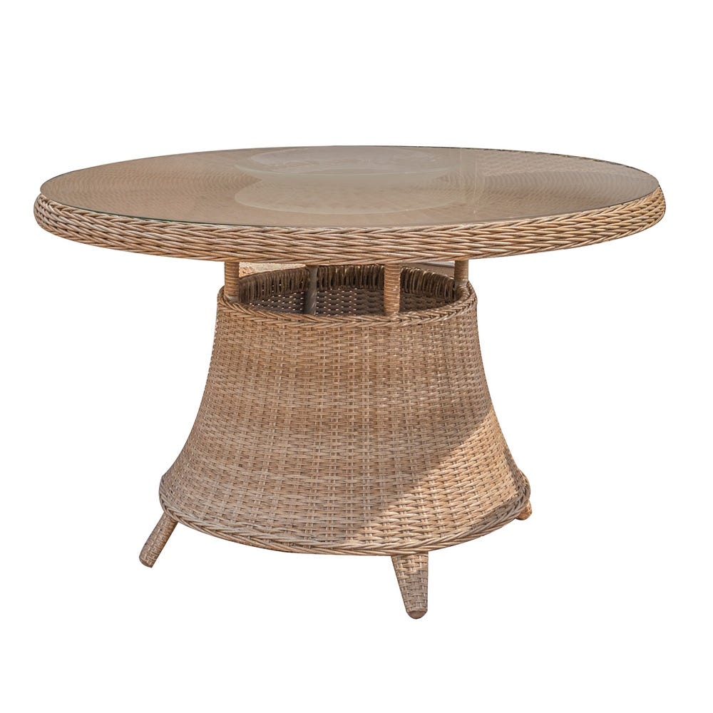 Round Nature Rattan Dinning Table