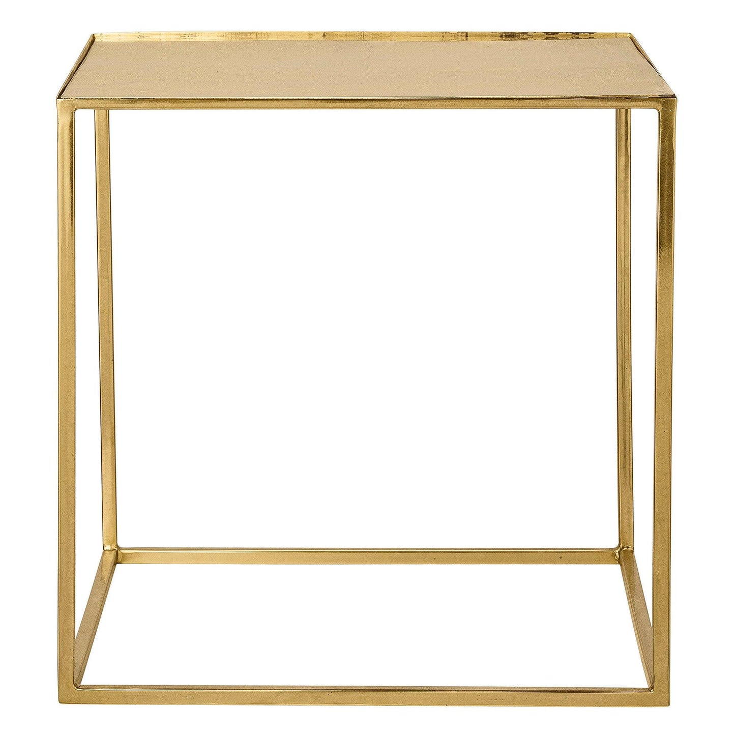 Square Gold Metal Side Table