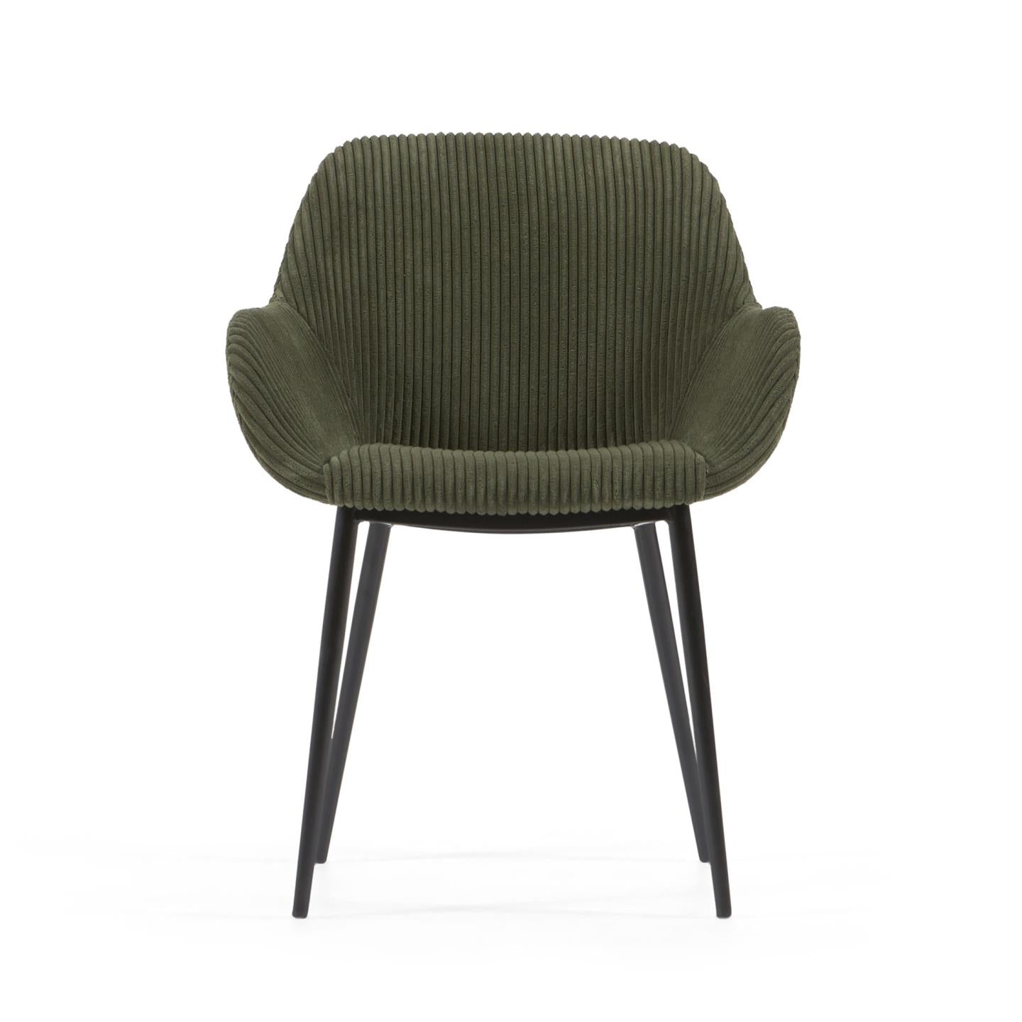 Velour Chair W/ Black Legs