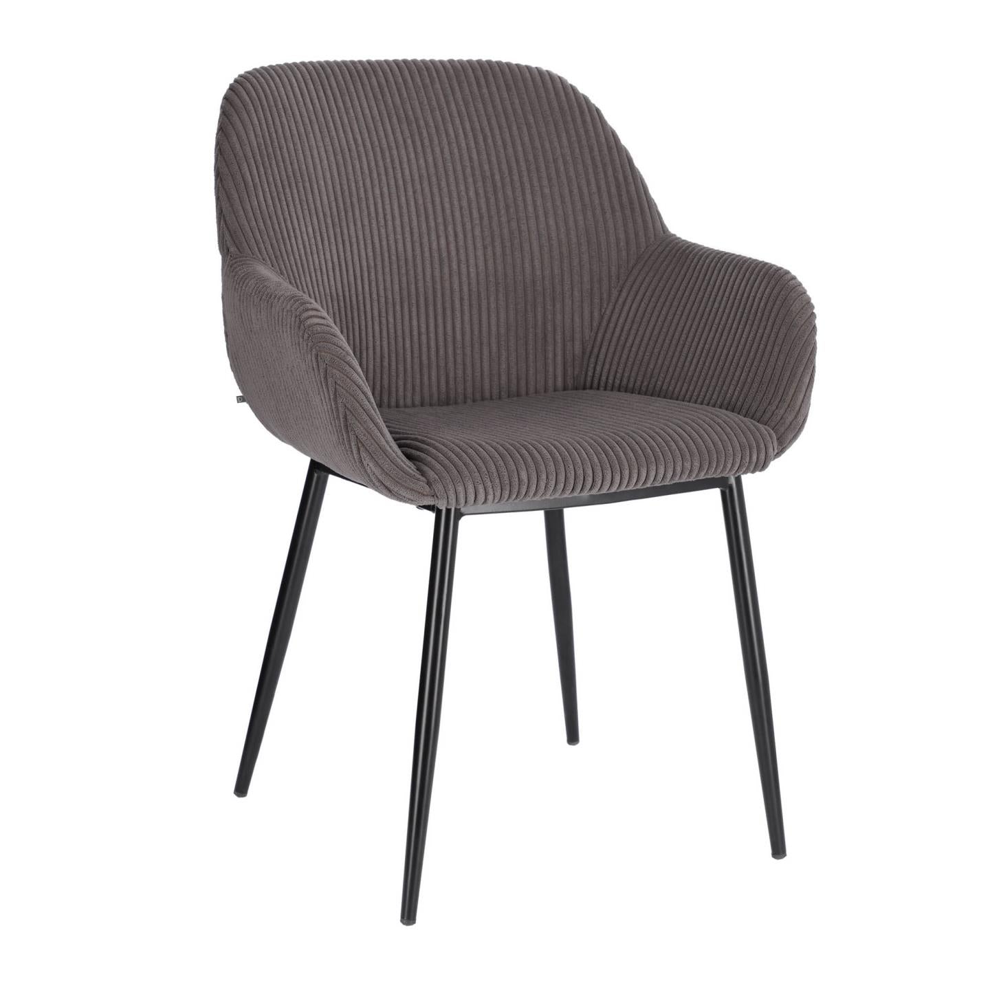 Velour Chair W/ Black Legs