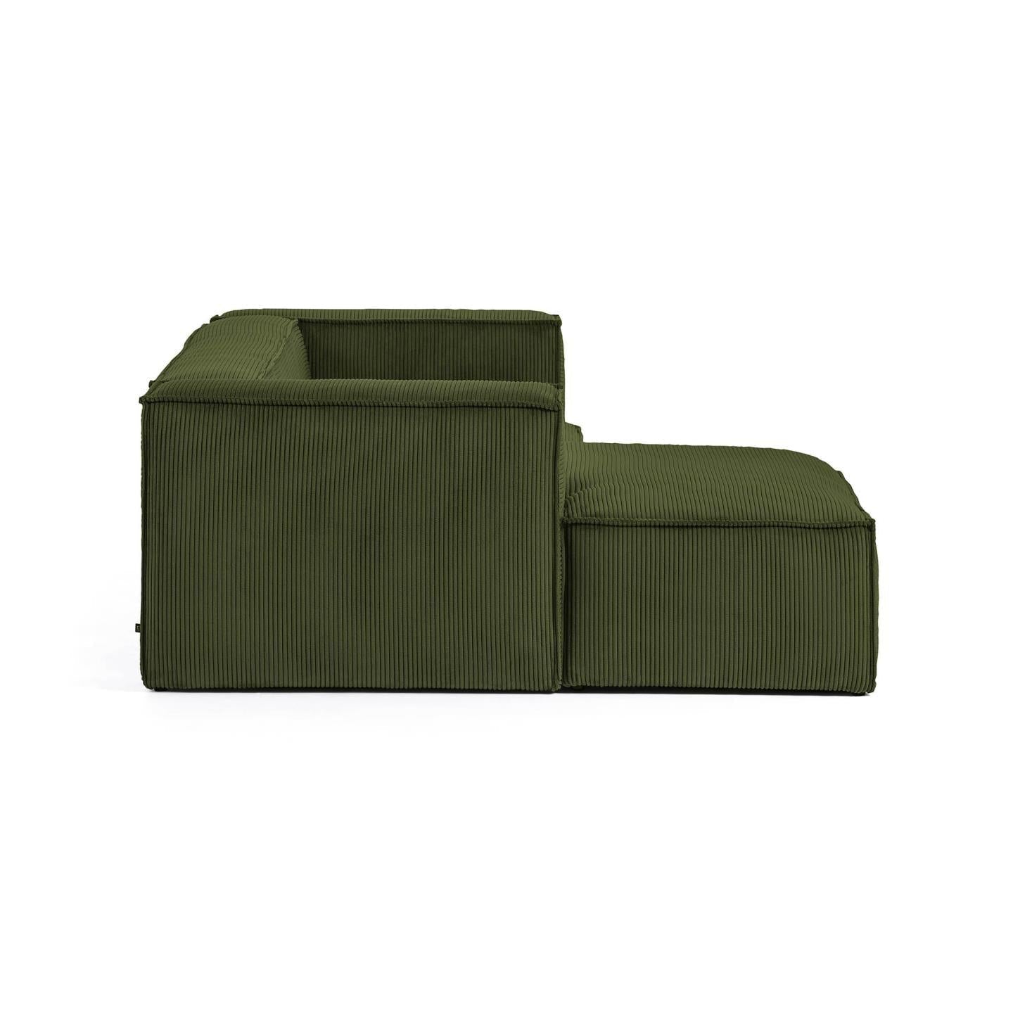 Velour Sofa W/ Chaise Longue