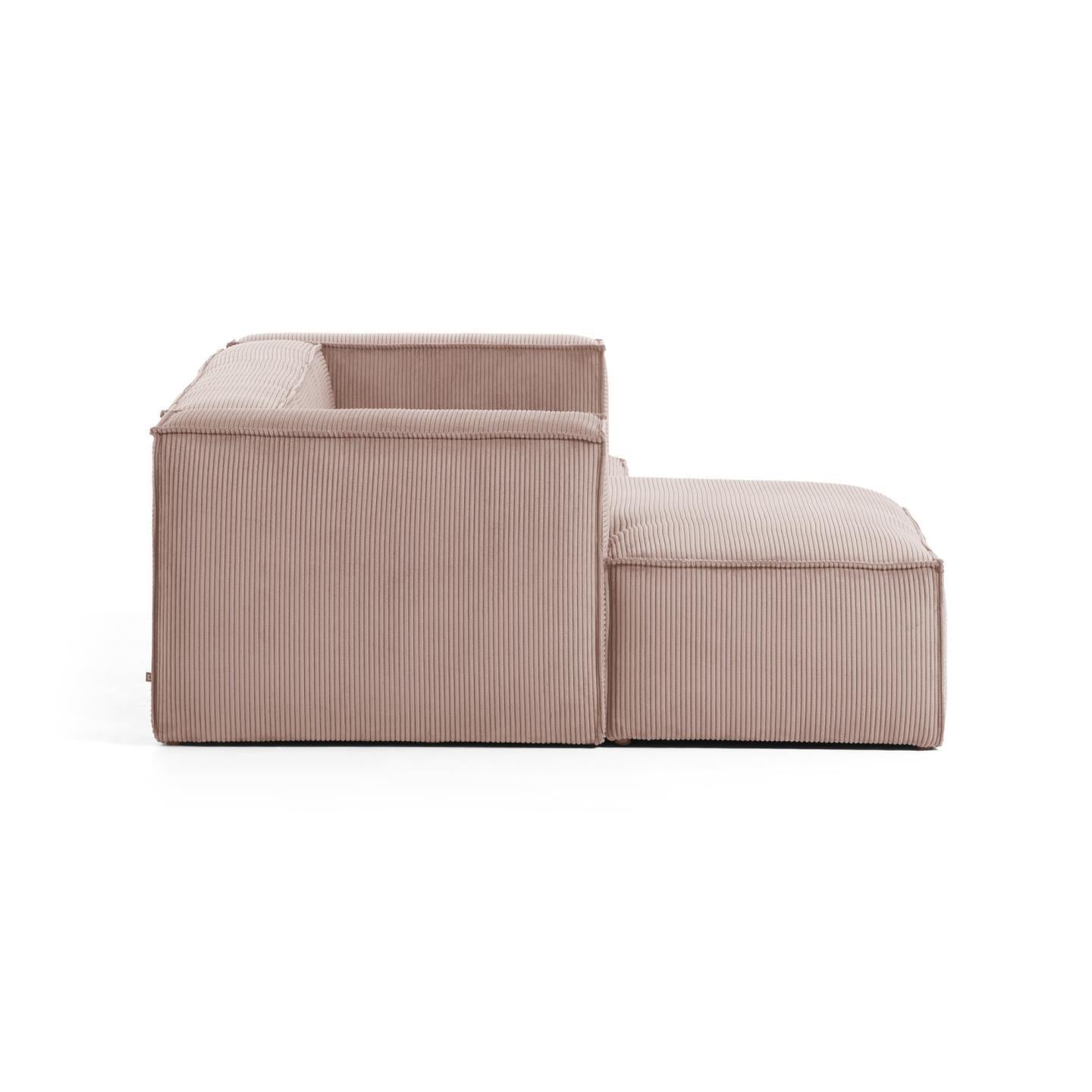 Velour Sofa W/ Chaise Longue