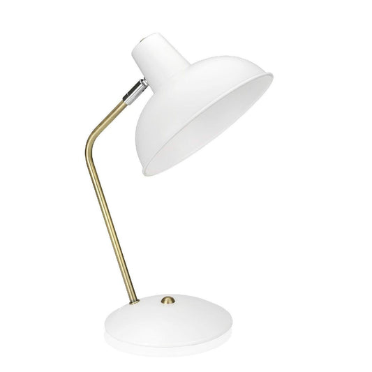White Brass Table Lamp