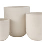 White Ceramic Flower Pot Set (x3)