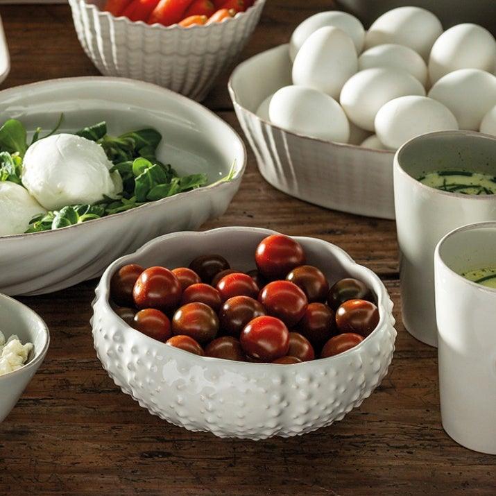 White Ceramic Salad Bowl