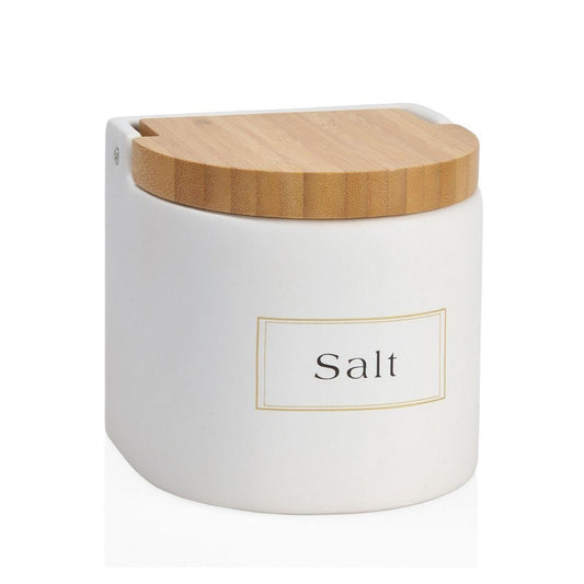 White Ceramic Salt Bowl