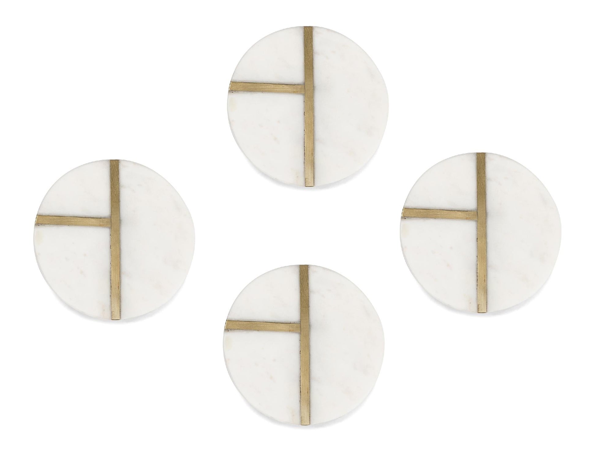 White Marble Coasters Set (x4)