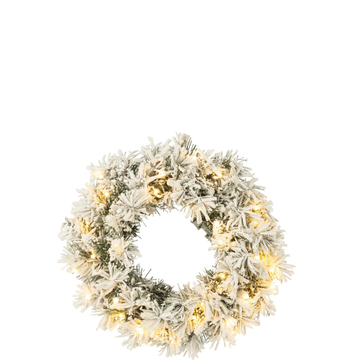 White PVC Wreath W/ Led