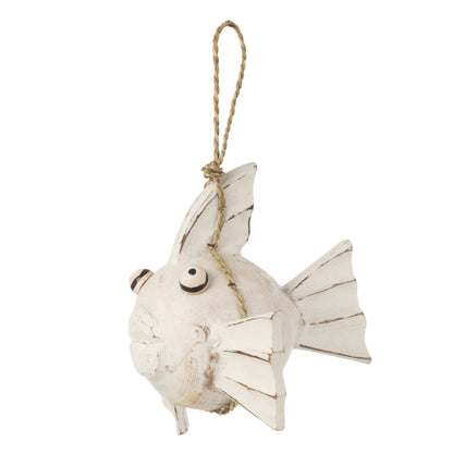 White Wood Hanger Fish