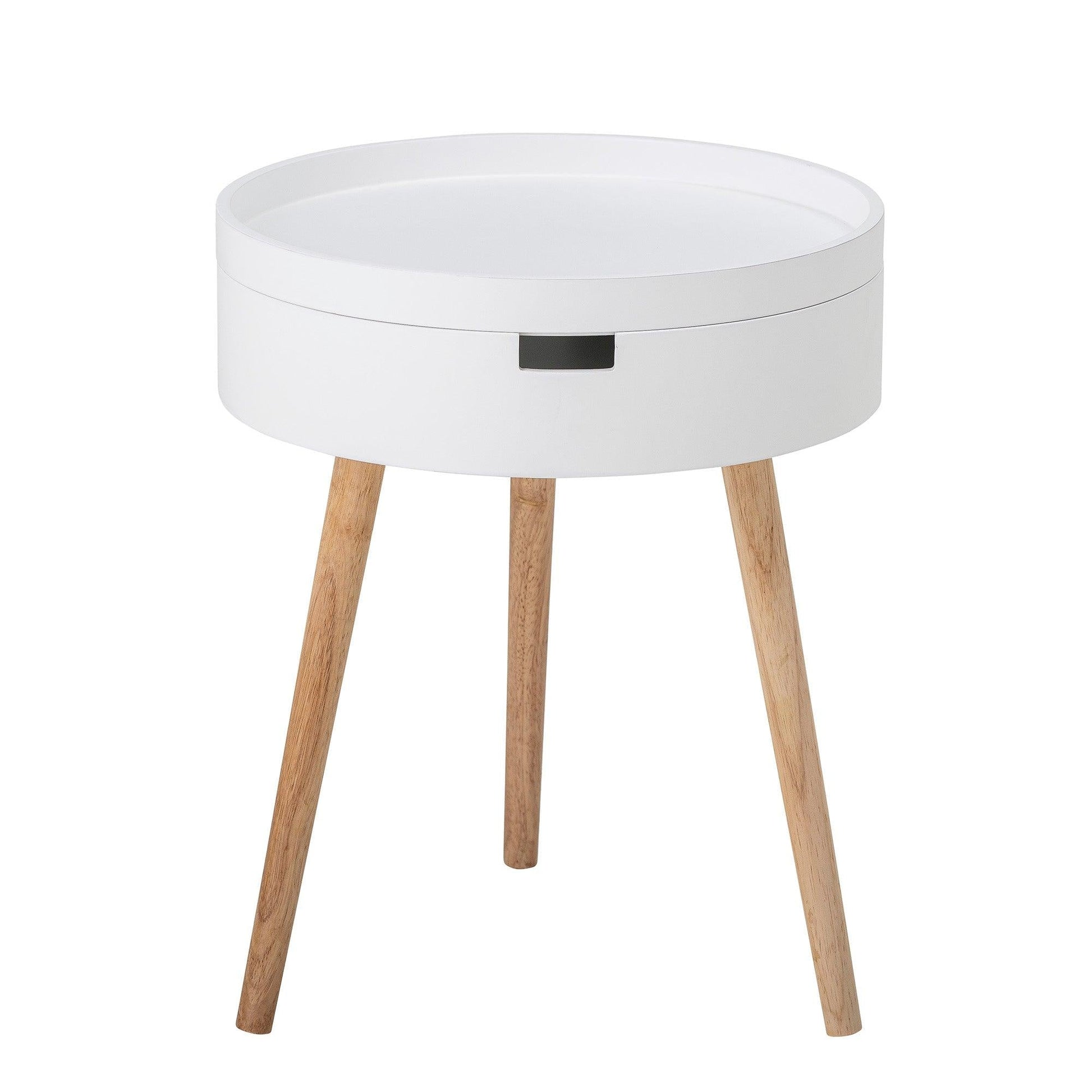 White Wood Side Table