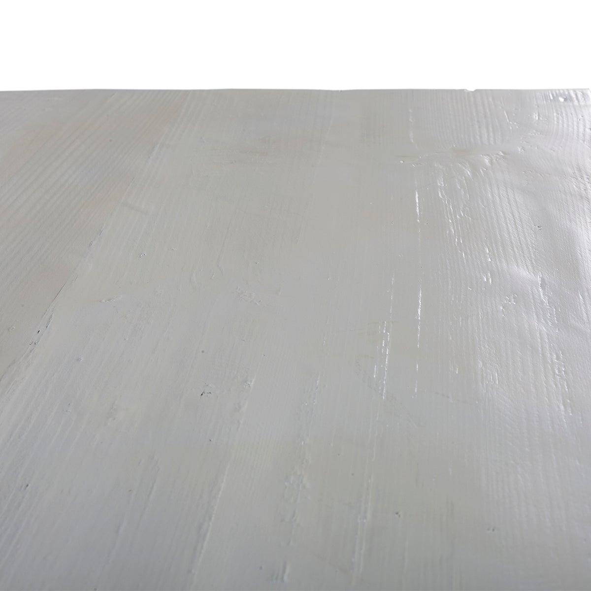 White Wood Sideboard W/Metal