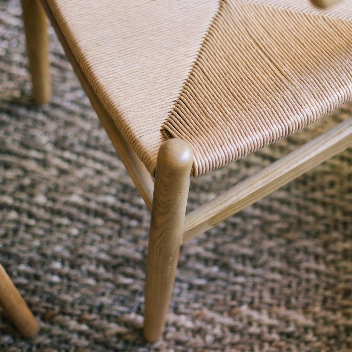 Wood Chair W/Jute