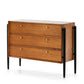 Wood Chest Of Drawers W/ Gold Handles