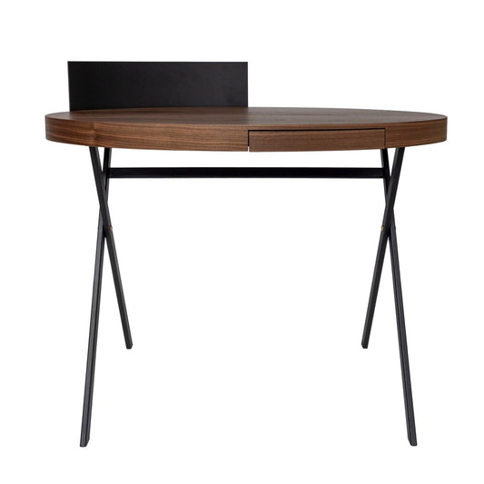 Wood Desk W/Partition