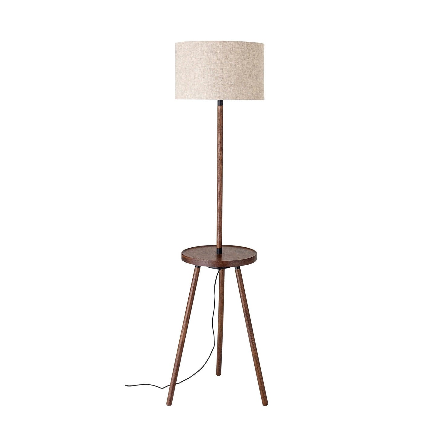 Wood Floor Lamp W/Lampshade