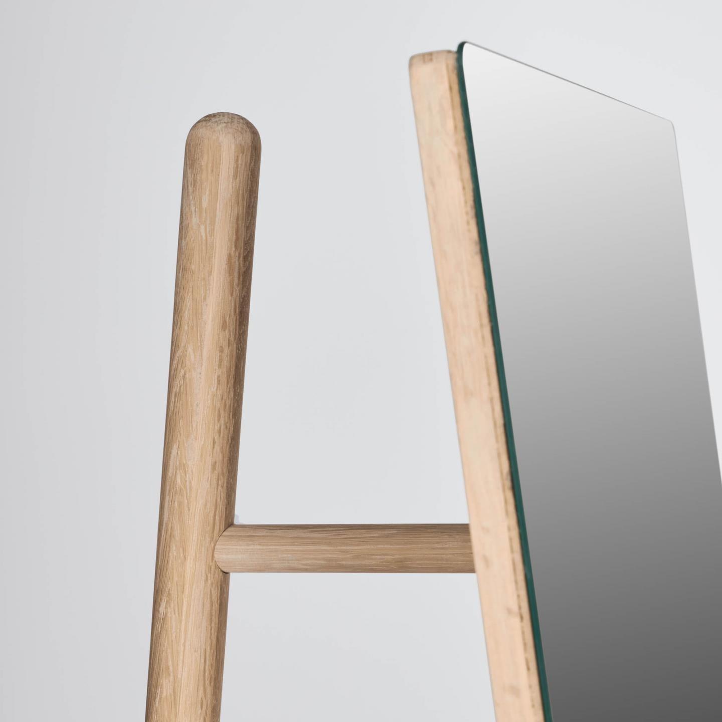 Wood Standing Mirror