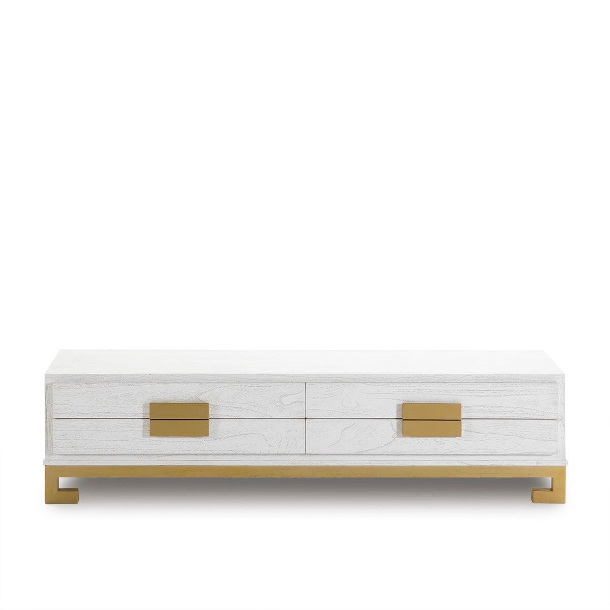 Wood TV Cabinet W/Gold Legs